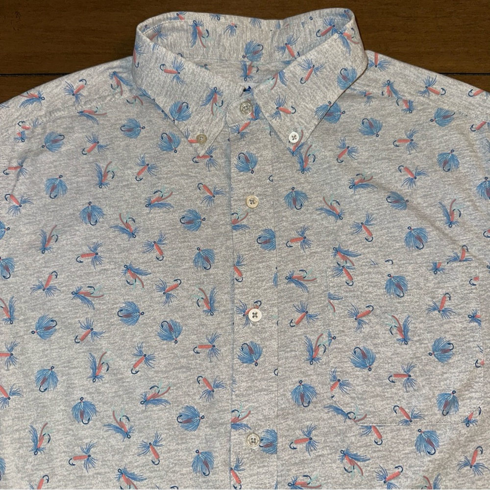 Southern Tide Mens M Intercoastal "Guy with Allure" Shirt Short Sleeve Button Up